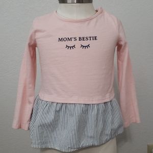 Peplum Long-Sleeved Graphic Tee